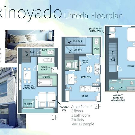 Yukinoyado Umeda Apartment โอซาก้า ภายนอก รูปภาพ